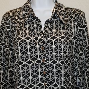 ALFANI 4 BUTTON, 3/4 SLEEVE TOP